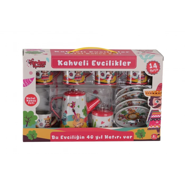 ieg™ ATF-996-7A-10A 14 PARÇA DESENLİ METAL ÇAY SET