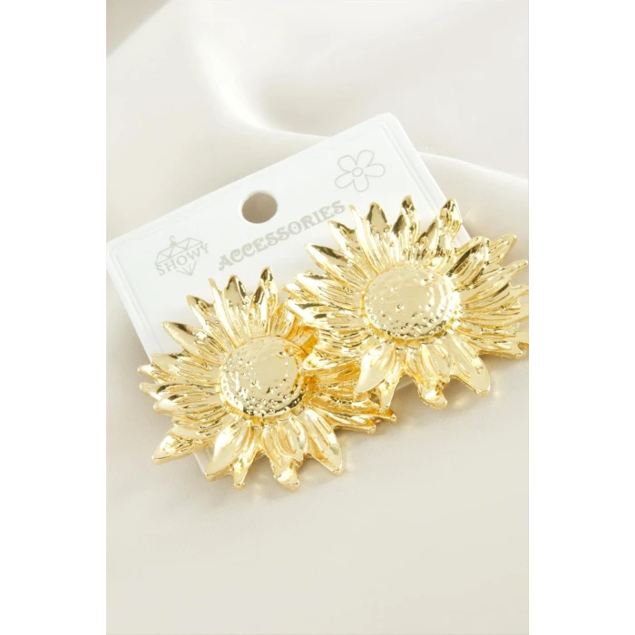 ieg™ Ay Çiçek Metal Küpe