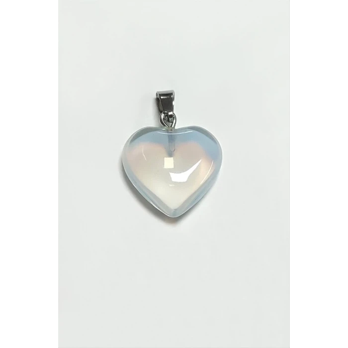 ieg™ Ay Taşı Kalpli Doğaltaş Kolye Ucu