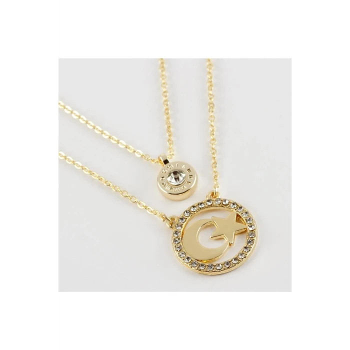 ieg™ Ay Yıldız Figürlü Yeni Sezon İkili Kolye