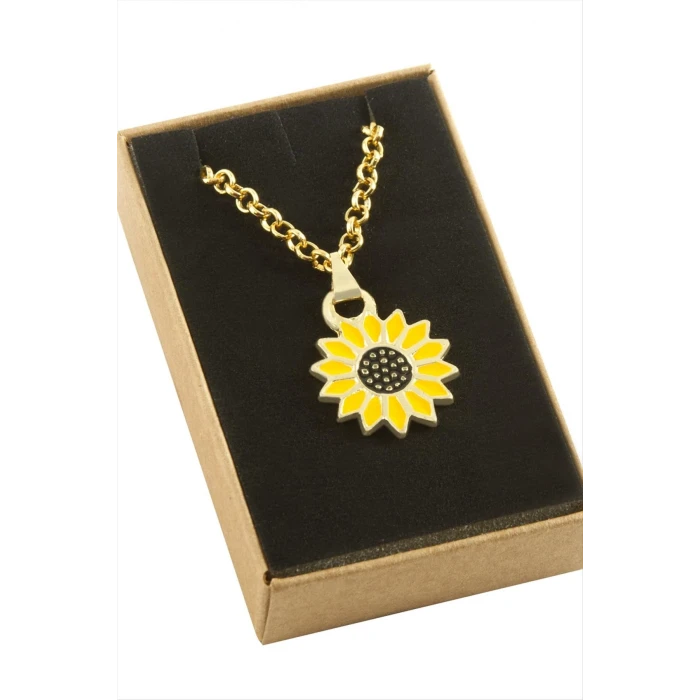 ieg™ Ayçiçeği Mineli Kutulu Kolye