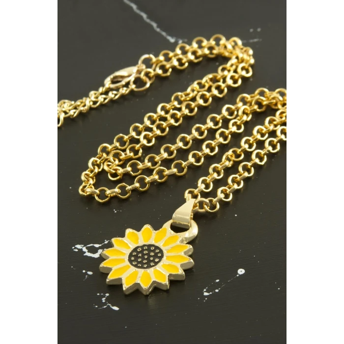 ieg™ Ayçiçeği Mineli Kutulu Kolye