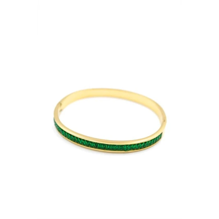 ieg™ Baget Taşlı Bilezik - Yeşil