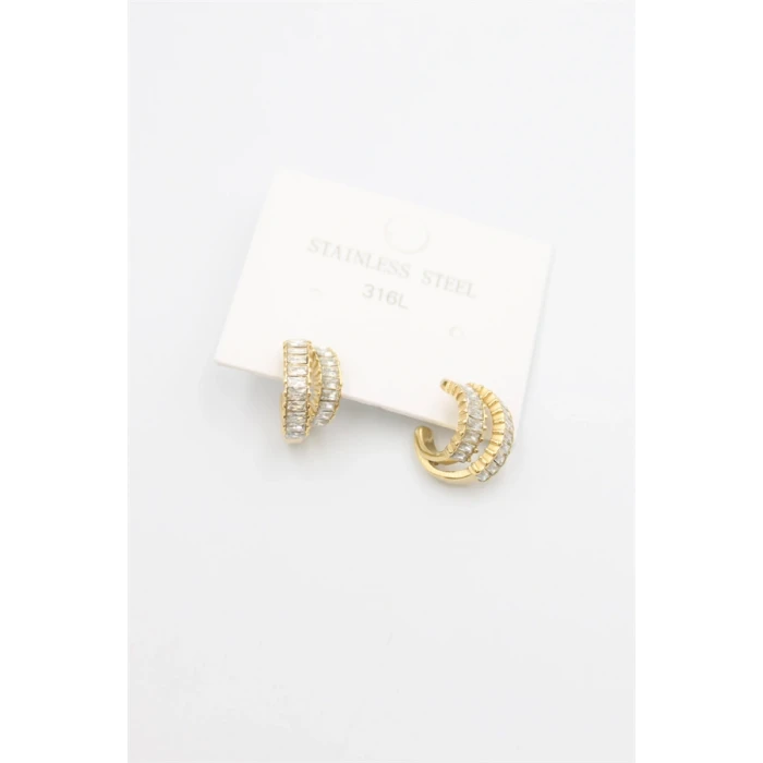 ieg™ Baget Taşlı Küpe - Altın