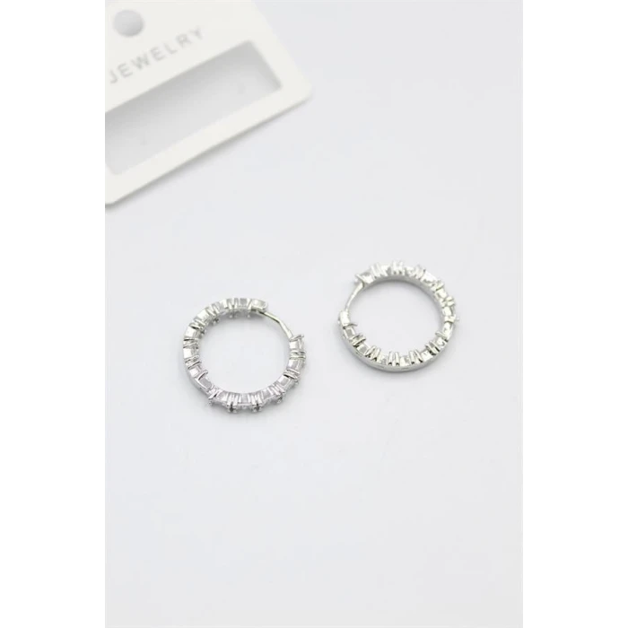 ieg™ Baget Taşlı Küpe - Beyaz