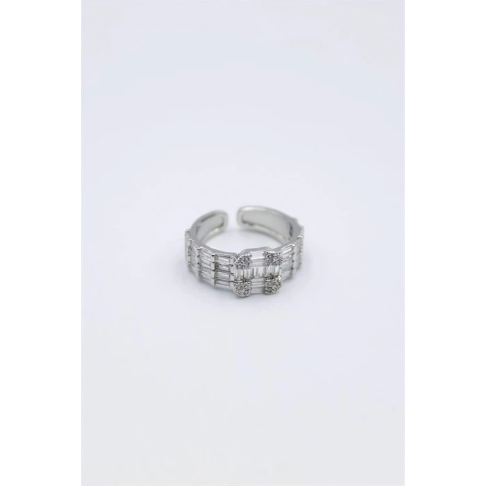 ieg™ Baget Taşlı Yüzük - Gümüş