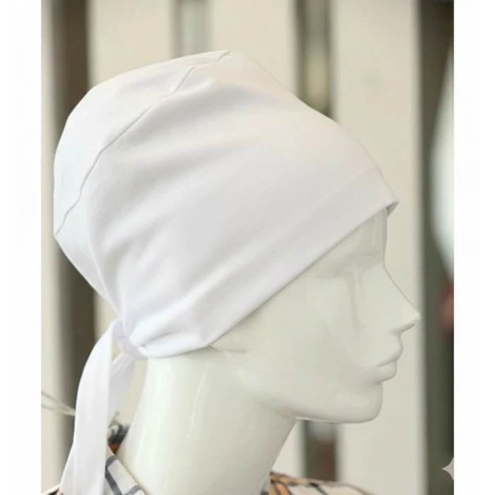 ieg™ Bağlamalı Tesettür Bone - Bağlamalı Bandana Beyaz