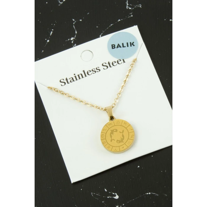 ieg™ Balık Burcu Çelik Kolye