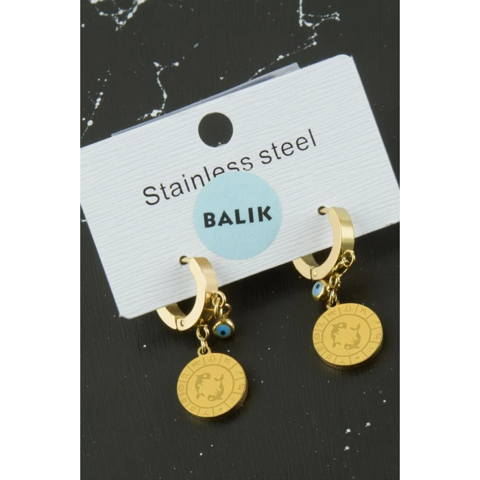 ieg™ Balık Burcu Çelik Küpe