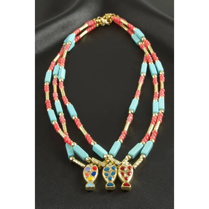 ieg™ Balık Taşlı Boncuk Kolye