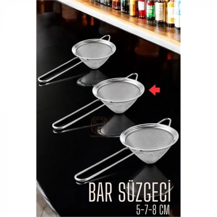 retroieg™ Bar Süzgeci Bar Strainer 3 Boy Set 5 7 8 cm