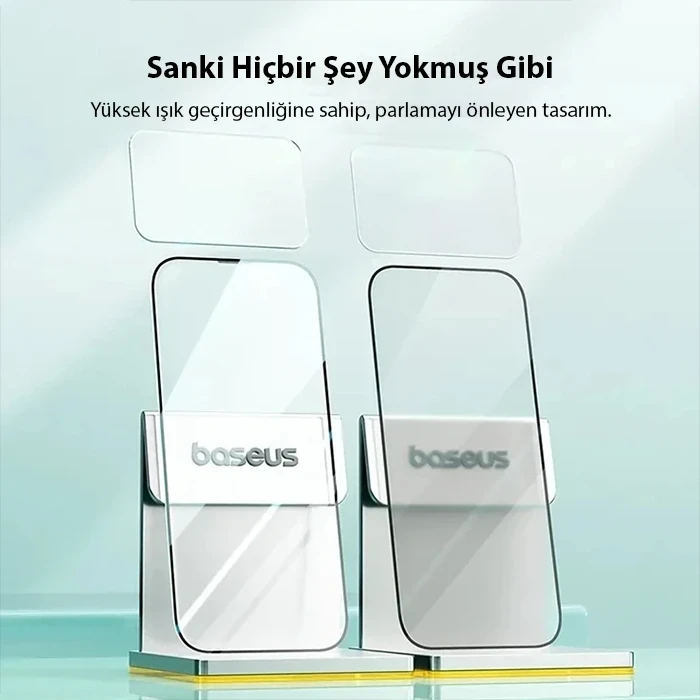 ieg™ Baseus Crystal İphone 15 Plus Full Koruma Eye-protection Tempered Cam Ekran Koruyucu