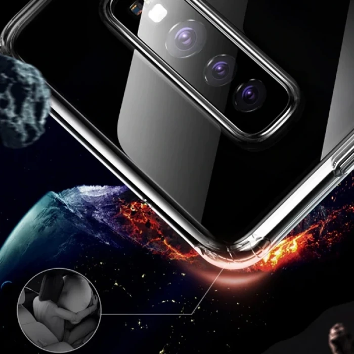 ieg™ Baseus Galaxy S10 Simple Ultra İnce  Kamera Korumalı Silikon Kılıf