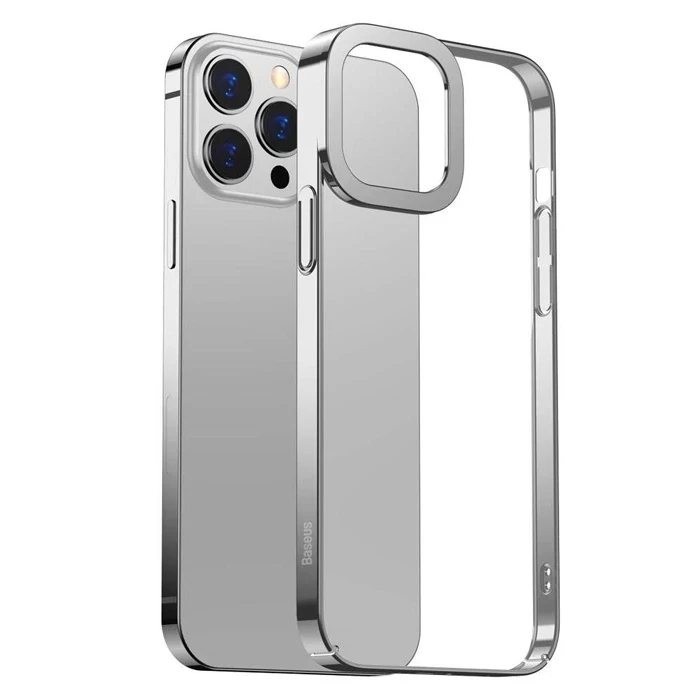 ieg™ Baseus Glitter İphone 13 Pro Kılıf Renkli Kenar Şeffaf Kılıf