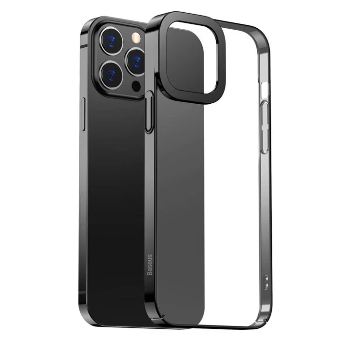 ieg™ Baseus Glitter İphone 13 Pro Kılıf Renkli Kenar Şeffaf Kılıf