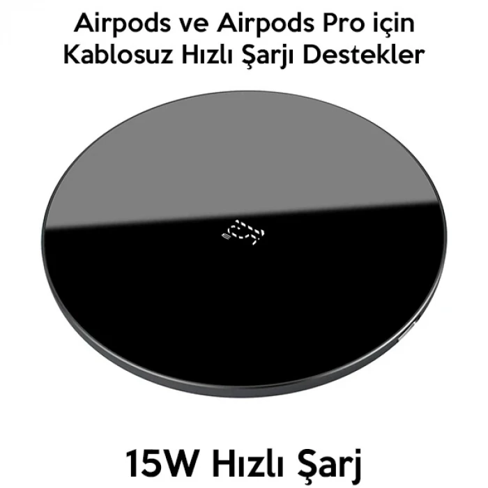 ieg™ Baseus Simple 15w Upgraded Version Wireless Kablosuz Şarj Cihazı