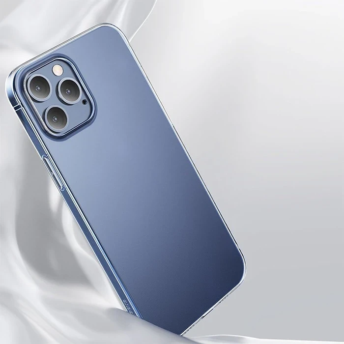 ieg™ Baseus Simple Case İphone 12 Pro 6.1 İnce Şeffaf Silikon Kılıf
