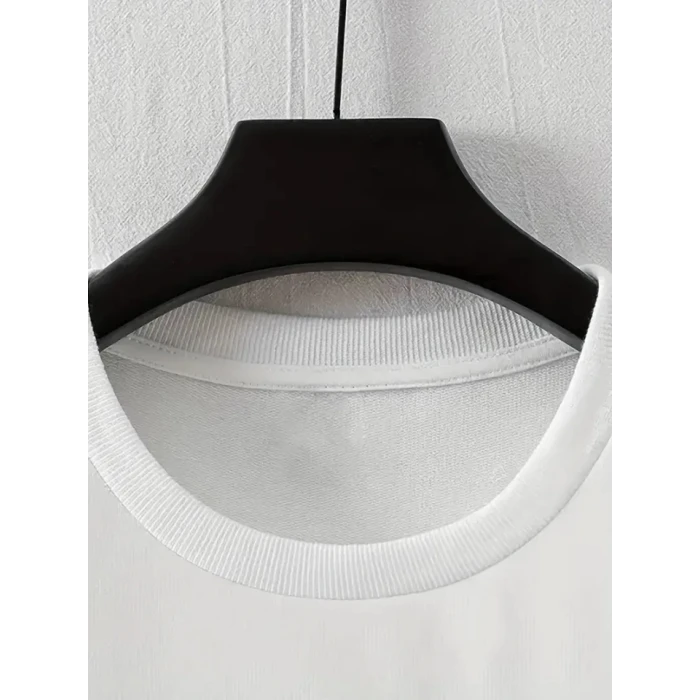 ieg™ Baskılı Oversize Bisiklet Yaka T-shirt - Beyaz