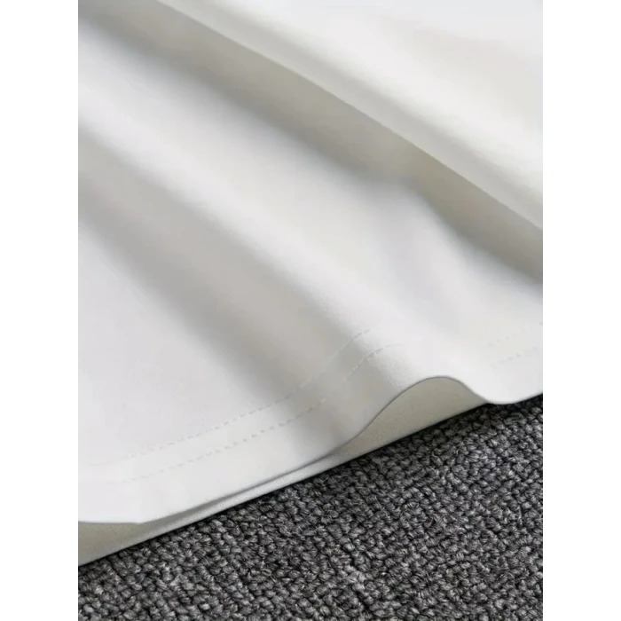 ieg™ Baskılı Oversize Bisiklet Yaka T-shirt - Beyaz