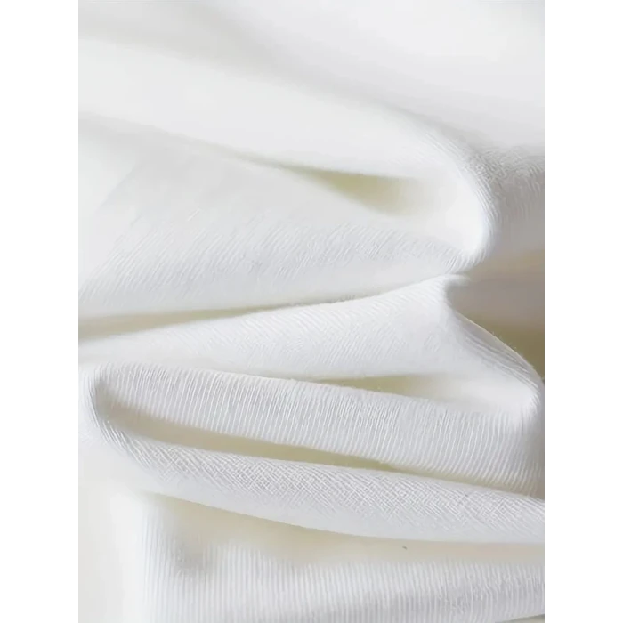 ieg™ Baskılı Oversize Bisiklet Yaka T-shirt - Beyaz