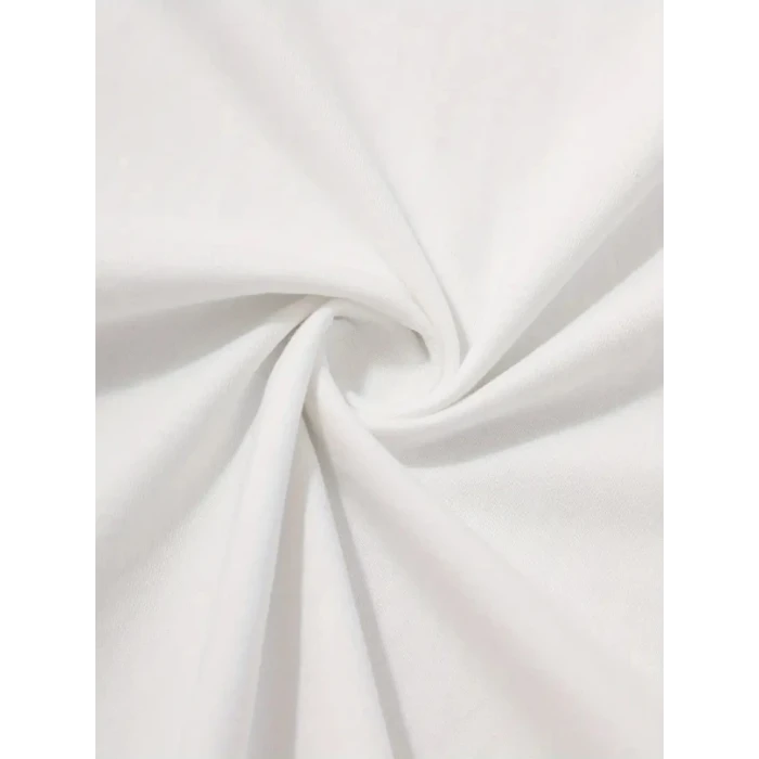 ieg™ Baskılı Oversize Bisiklet Yaka T-shirt - Beyaz