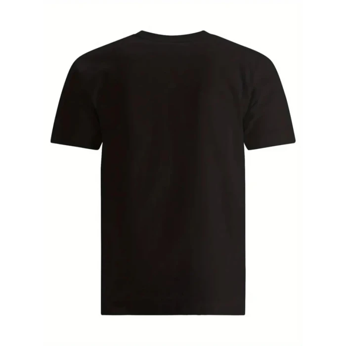 ieg™ Baskılı Oversize Bisiklet Yaka T-shirt - Siyah