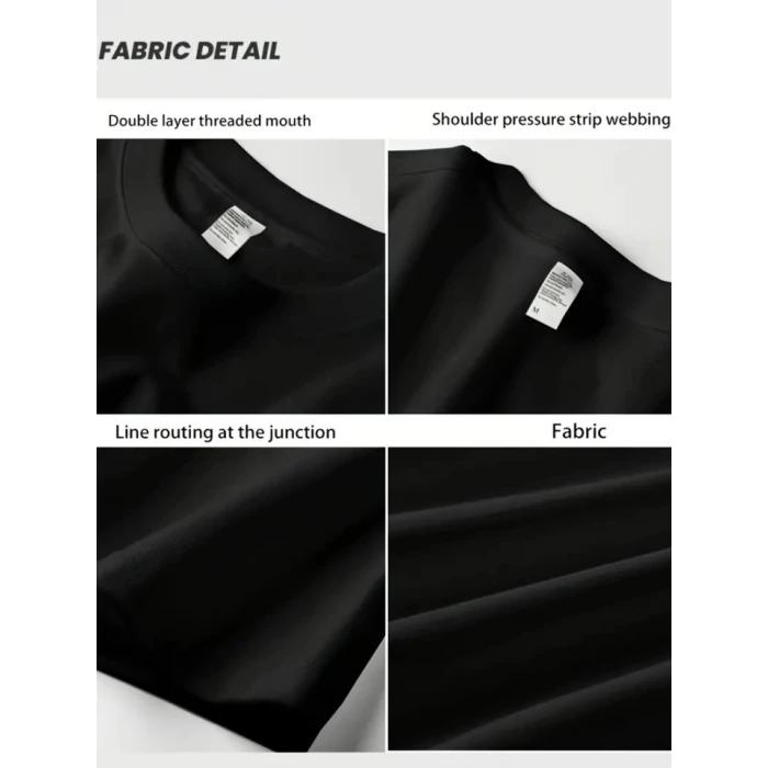 ieg™ Baskılı Oversize Bisiklet Yaka T-shirt - Siyah