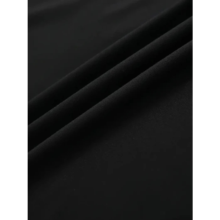 ieg™ Baskılı Oversize Bisiklet Yaka T-shirt - Siyah