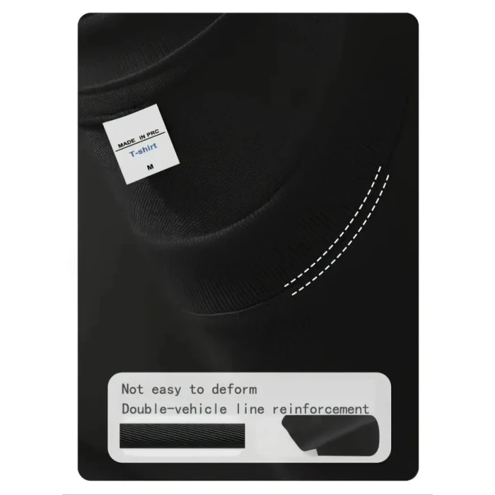 ieg™ Baskılı Oversize Bisiklet Yaka T-shirt - Siyah