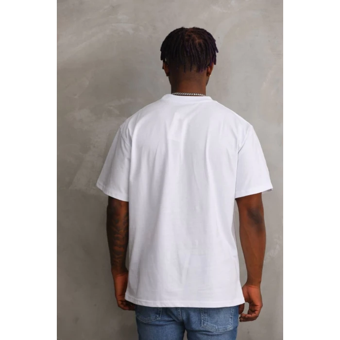 ieg™      Baskılı Oversize T-Shirt - Beyaz -