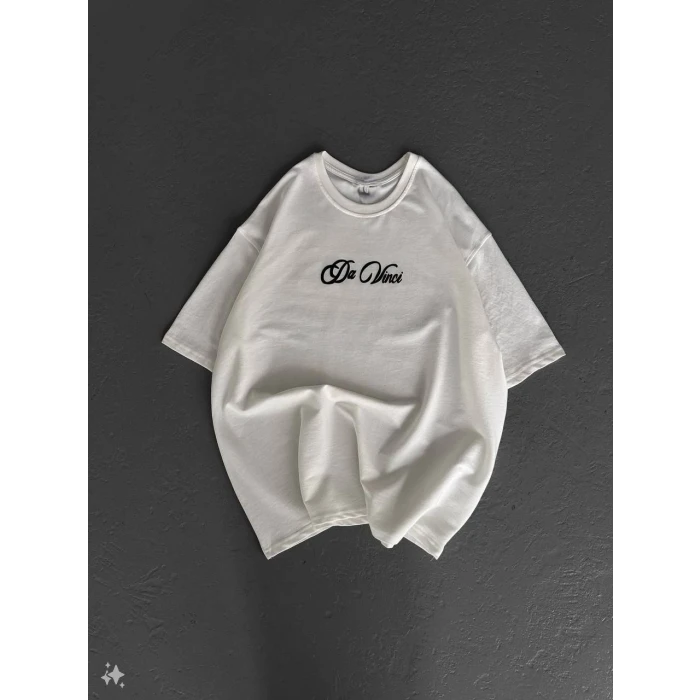 ieg™      Baskılı Oversize T-Shirt - Beyaz -