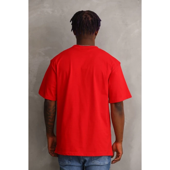 ieg™      Baskılı Oversize T-Shirt - Kırmızı -