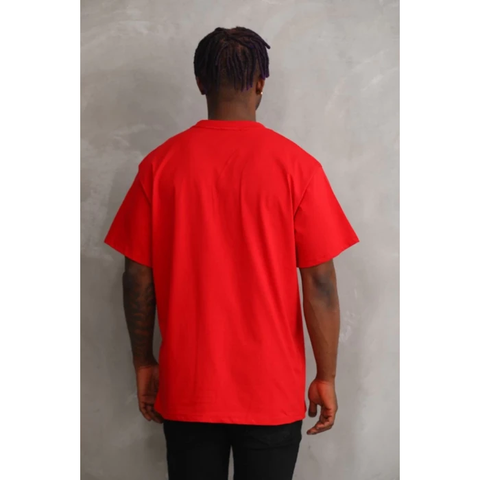 ieg™      Baskılı Oversize T-Shirt - Kırmızı -