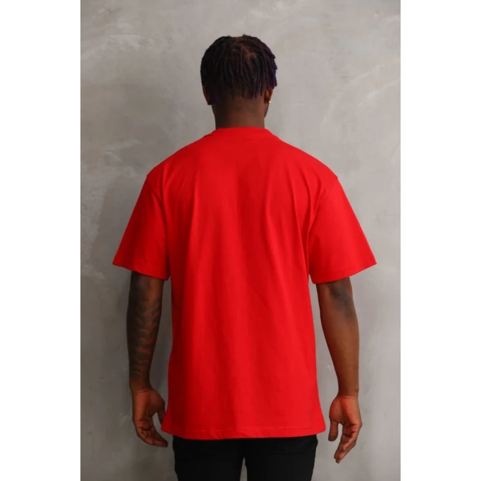 ieg™      Baskılı Oversize T-Shirt - Kırmızı -