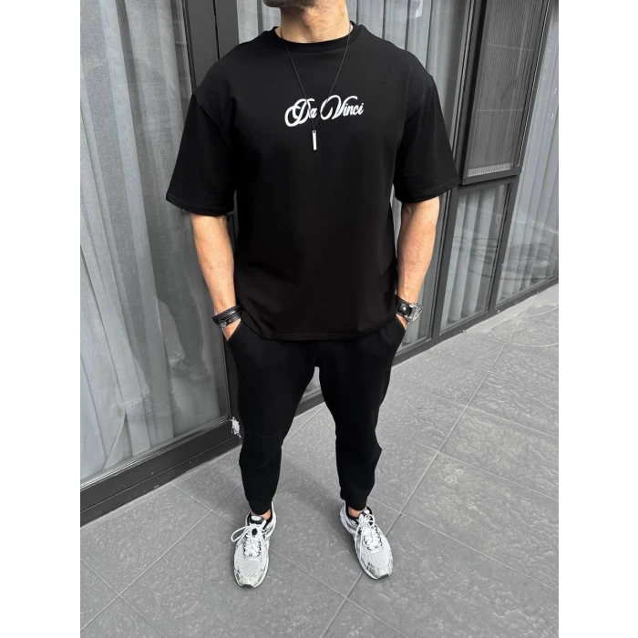 ieg™      Baskılı Oversize T-Shirt - Siyah -