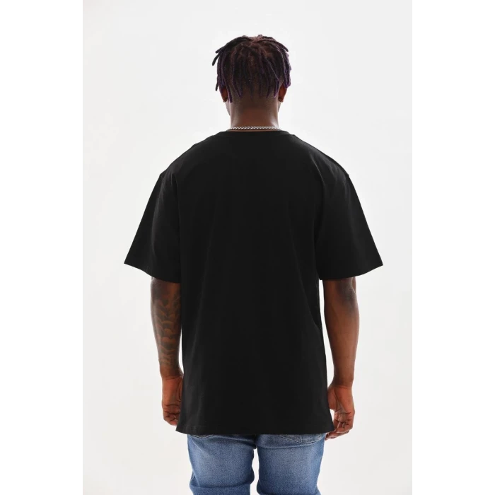 ieg™      Baskılı Oversize T-Shirt - Siyah -