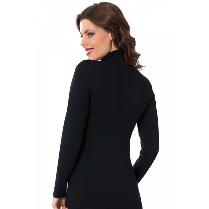 ieg ™ Bayan Uzun Kol Boğazlı Body Siyah