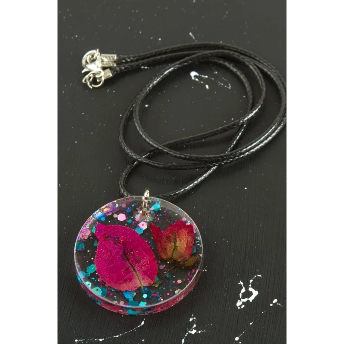 ieg™ Begonvil Çiçeği Epoksi Kolye