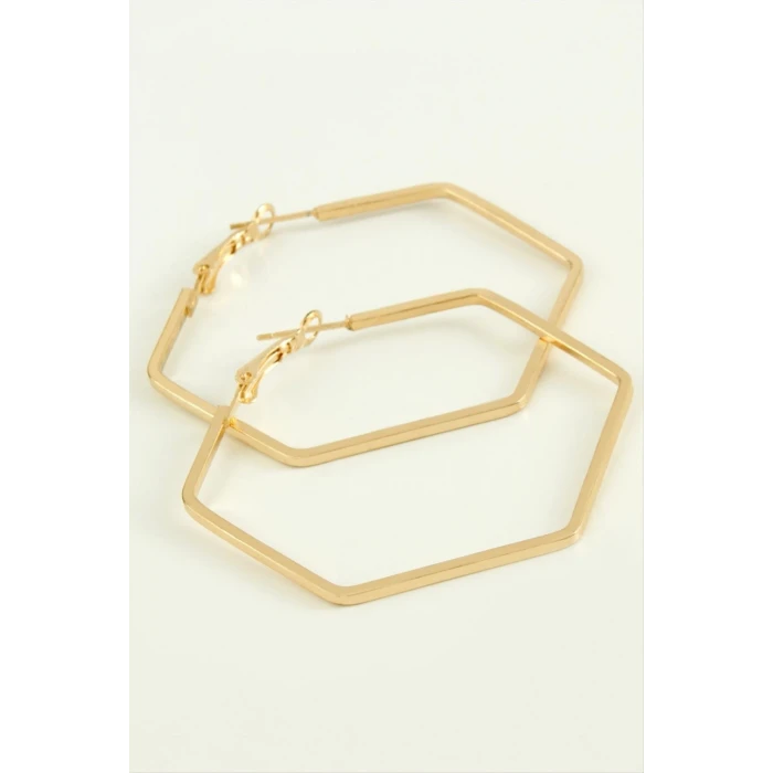 ieg™ Beşgen Halka Küpe 6 cm