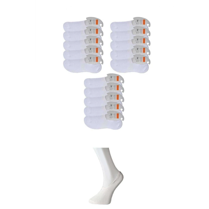 ieg™ Beyaz Erkek Babet Çorap 15 çift