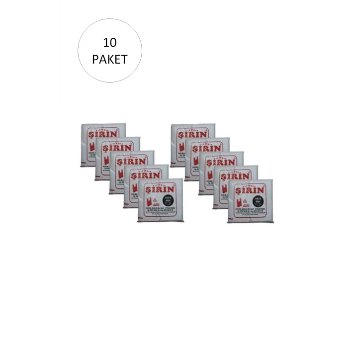 İEG Beyaz Kalın Atlet Poşet Orta Boy 28x50 Cm 1 Kg 10 Paket (Takriben 750 Adet)