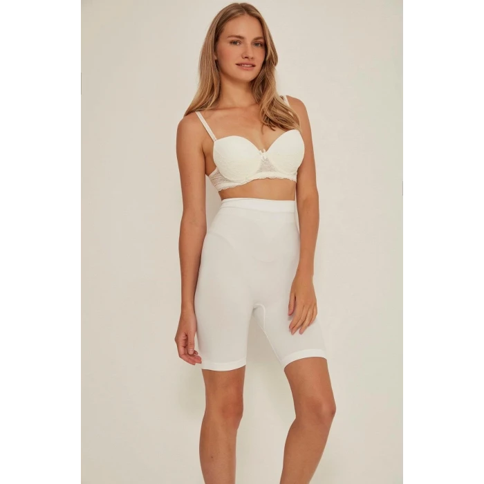 ieg™ Beyaz MI Emay 3005 Soft Uzun Paçalı Boxer Korse