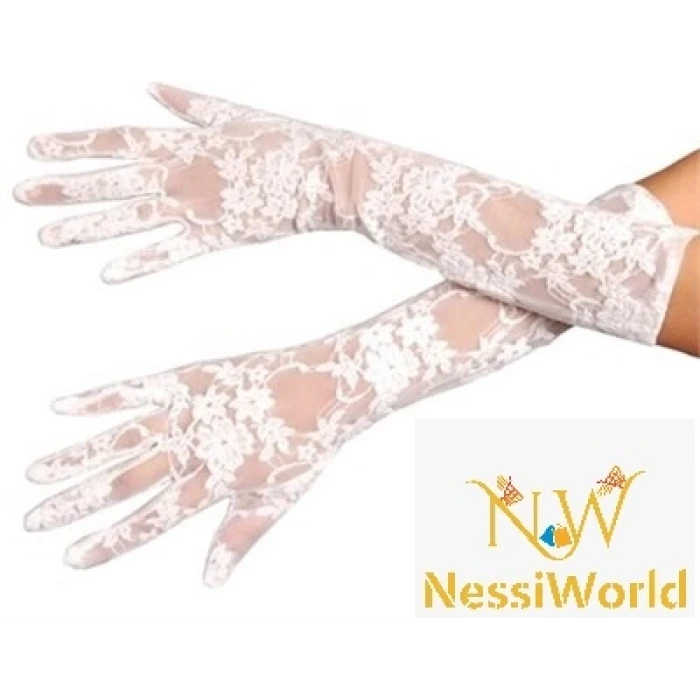 ieg™ Beyaz Renk Orta Boy Dantelli Eldiven
