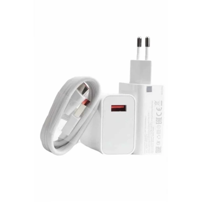 ieg™ Beyaz Ultra Plus Hızlı Şarj Seti Şarj Adaptörü ve Kablosu 67W