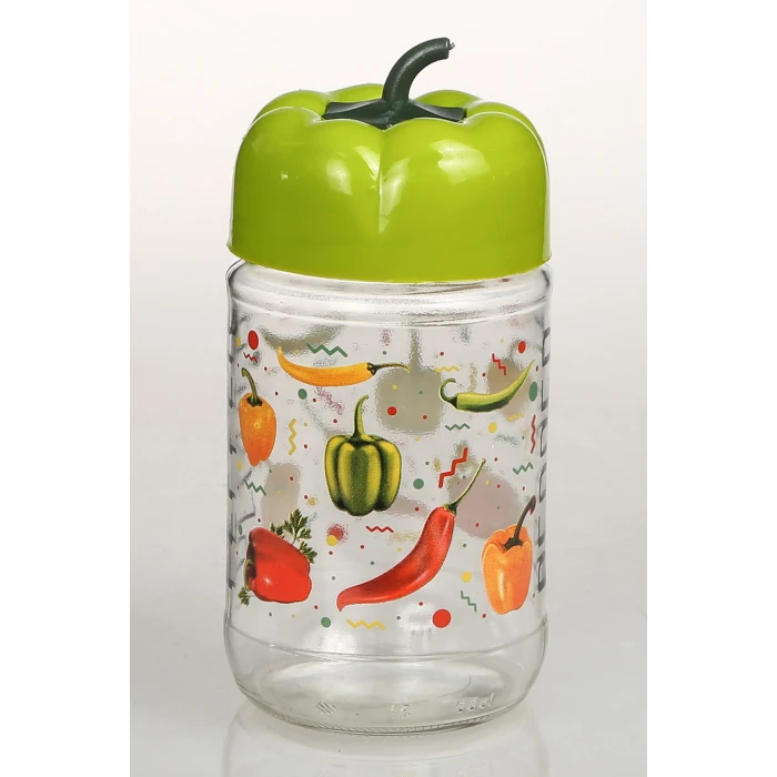 İEG Biber Desenli Kavanoz 660 Cc -BD660