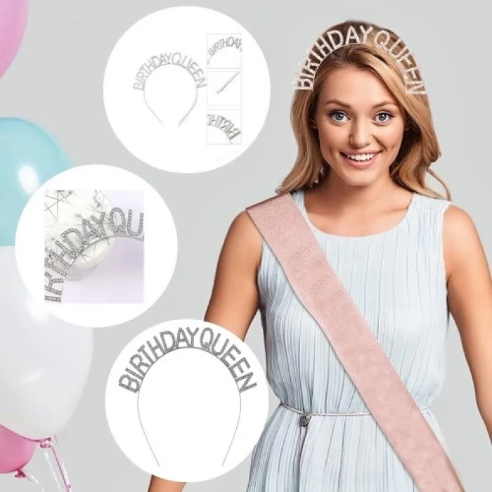 ieg™ Birthday Queen Yazılı Kraliçe Taç