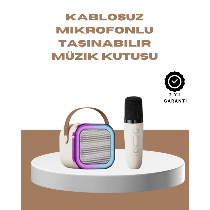 ieg™ Bluetooth Karaoke Mikrofon Ve Hoparlör Seti Taşınabilir
