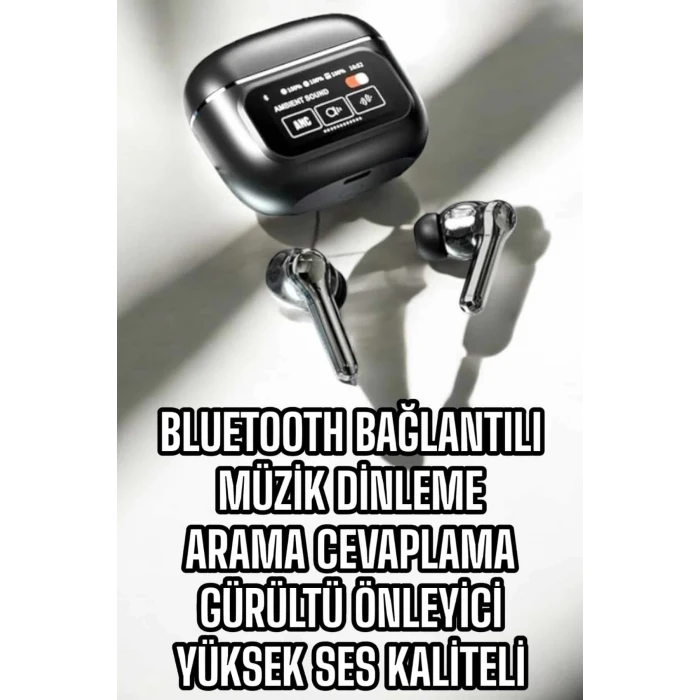 ieg™ Bluetooth Kulaklık Kablosuz Ekranlı ANC/ENC Destekli Dokunmatik