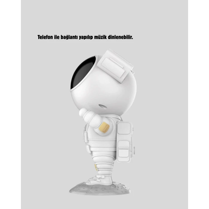 ieg™ Bluetooth Müzikli Astronot Projeksiyon Lambası Yıldız ve Ay Efektli