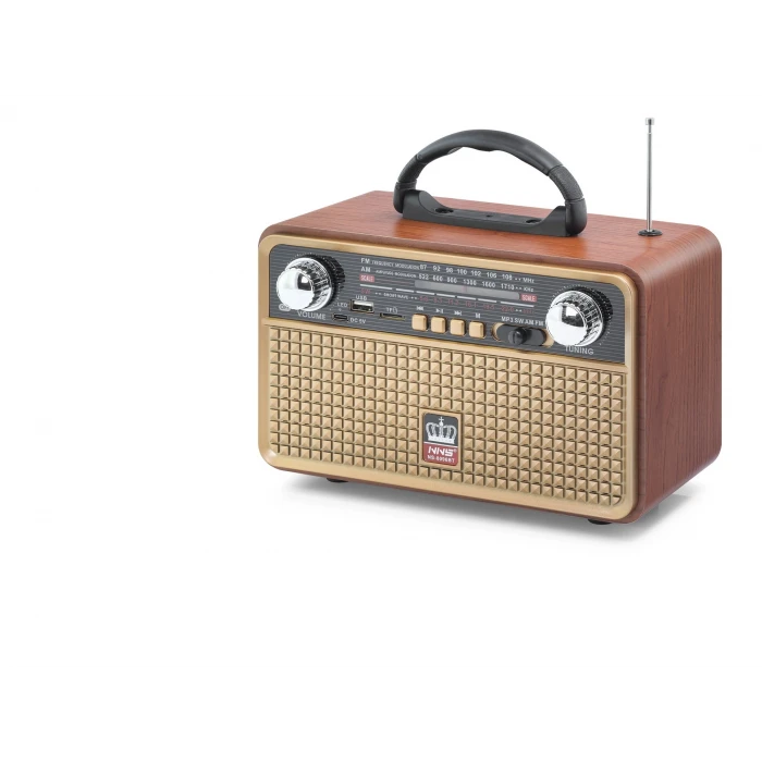 ieg™ Bluetooth Nostaljik Hoparlör Fm 22.5 X 11.4 X 15.5 Cm NS8096BT